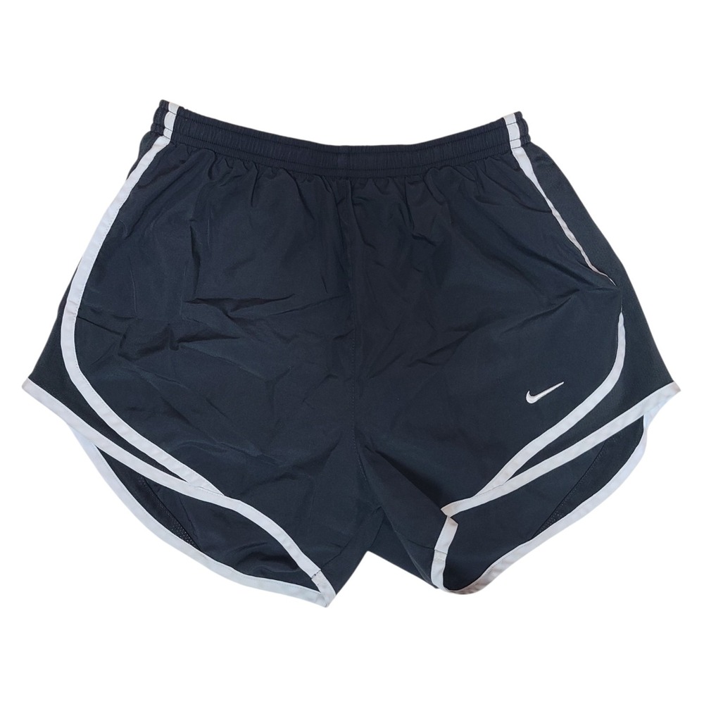Nike Tempo Shorts Womens Small Black White Running Workout Casual 3" Dri Fit